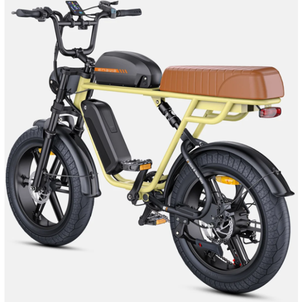 Engwe M1 electric bike dual battery yellow color